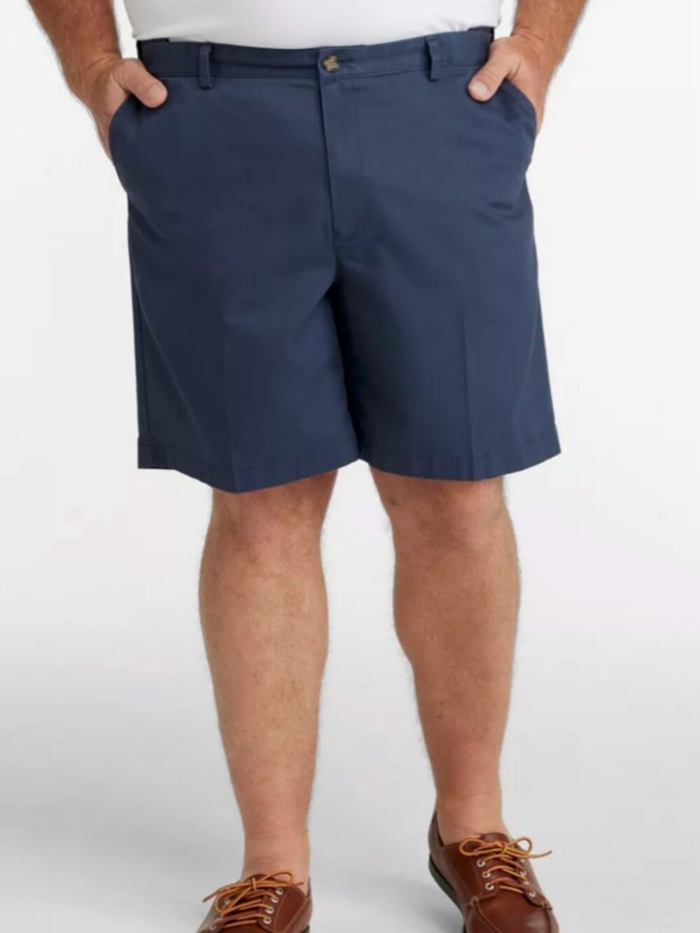 LL Bean Men's Natural Fit Navy Chino Shorts Size 34